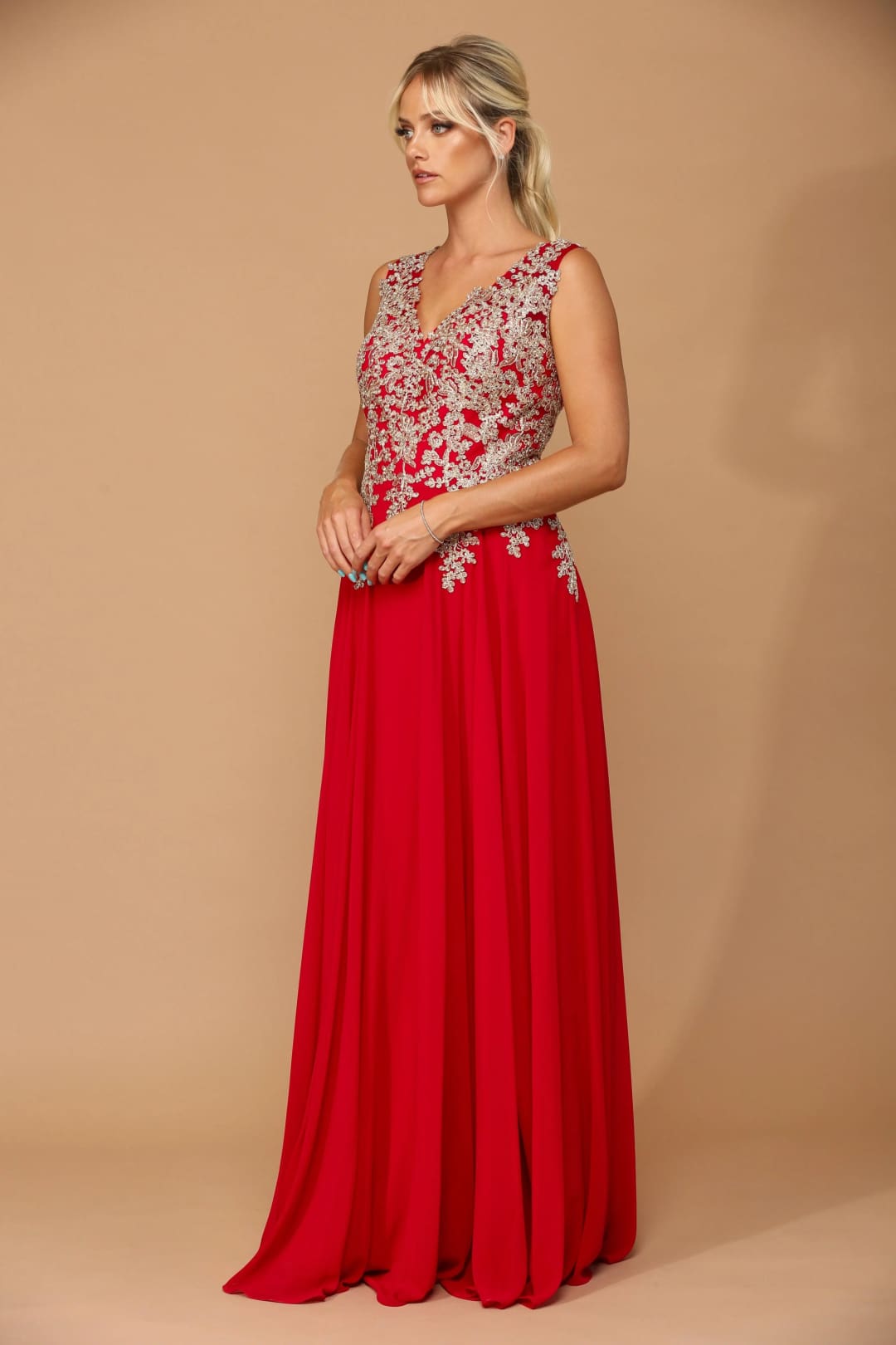 Eva USA 5233 Long Mother of the Bride Chiffon Formal Dress - Mother of the Bride Dress