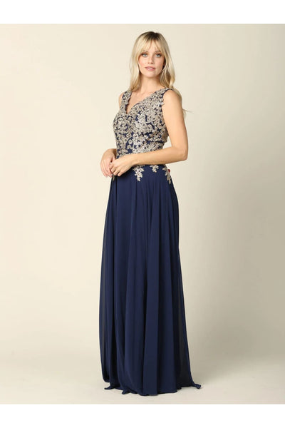 Eva USA 5233 Long Mother of the Bride Chiffon Formal Dress - Mother of the Bride Dress