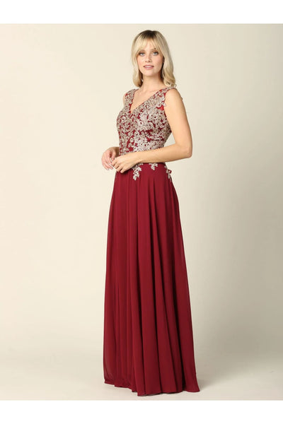 Eva USA 5233 Long Mother of the Bride Chiffon Formal Dress - Mother of the Bride Dress