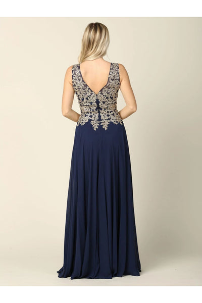 Eva USA 5233 Long Mother of the Bride Chiffon Formal Dress - Mother of the Bride Dress