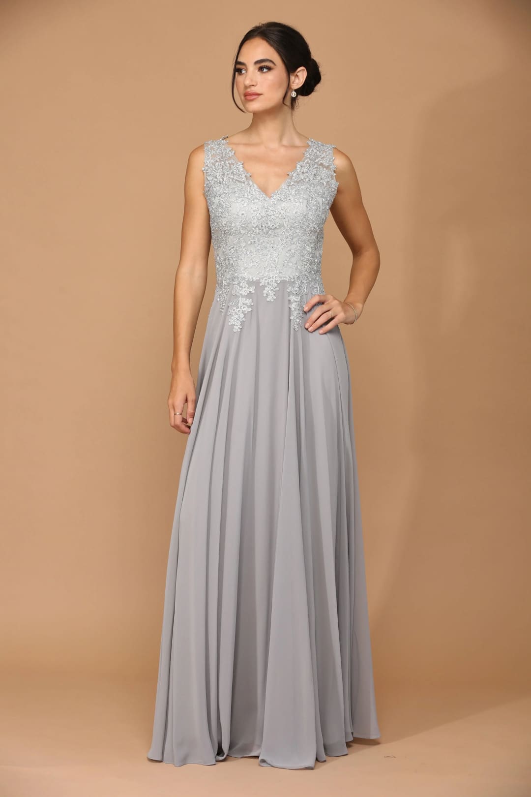 Eva USA 5233 Long Mother of the Bride Chiffon Formal Dress - Mother of the Bride Dress