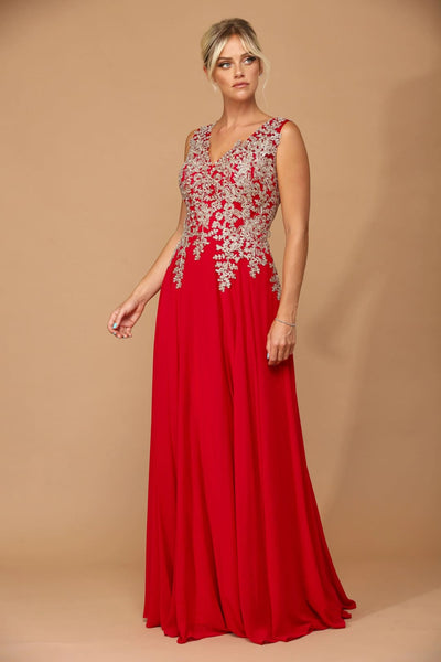 Eva USA 5233 Long Mother of the Bride Chiffon Formal Dress - Mother of the Bride Dress