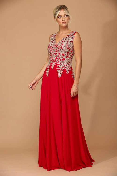 Eva USA 5233 Long Mother of the Bride Chiffon Formal Dress - Mother of the Bride Dress