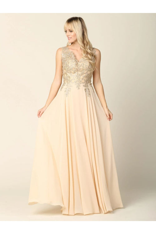 Eva USA 5233 Long Mother of the Bride Chiffon Formal Dress - Mother of the Bride Dress