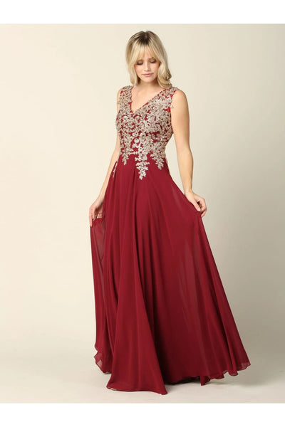 Eva USA 5233 Long Mother of the Bride Chiffon Formal Dress - Mother of the Bride Dress