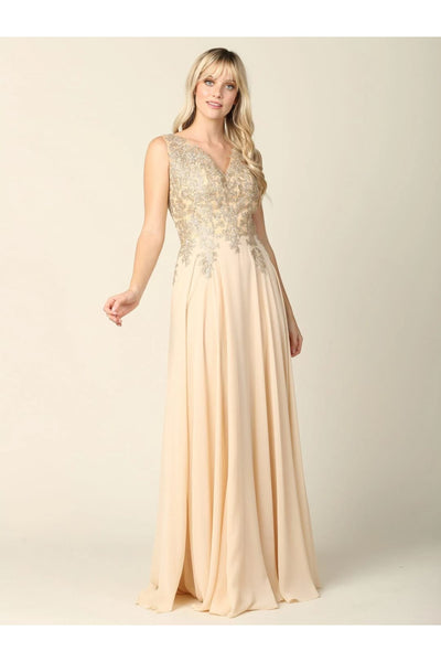 Eva USA 5233 Long Mother of the Bride Chiffon Formal Dress - Mother of the Bride Dress