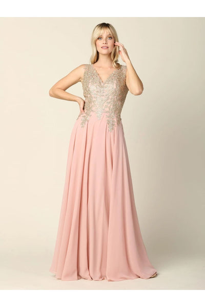 Eva USA 5233 Long Mother of the Bride Chiffon Formal Dress - Mother of the Bride Dress