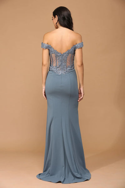 Eva USA 5237 Long Off Shoulder Formal Evening Prom Dress - Prom Long Dress