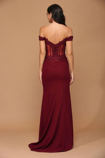 Eva USA 5237 Long Off Shoulder Formal Evening Prom Dress - Prom Long Dress