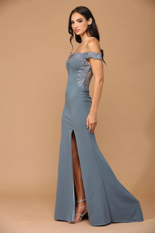 Eva USA 5237 Long Off Shoulder Formal Evening Prom Dress - Prom Long Dress