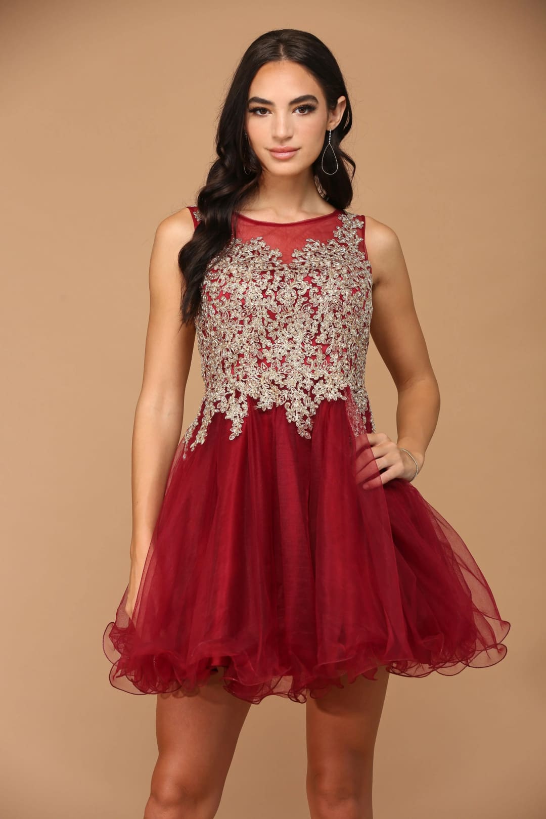 Eva USA 5238 Prom Short Sleeveless Homecoming Cocktail Dress - Prom Short Dress