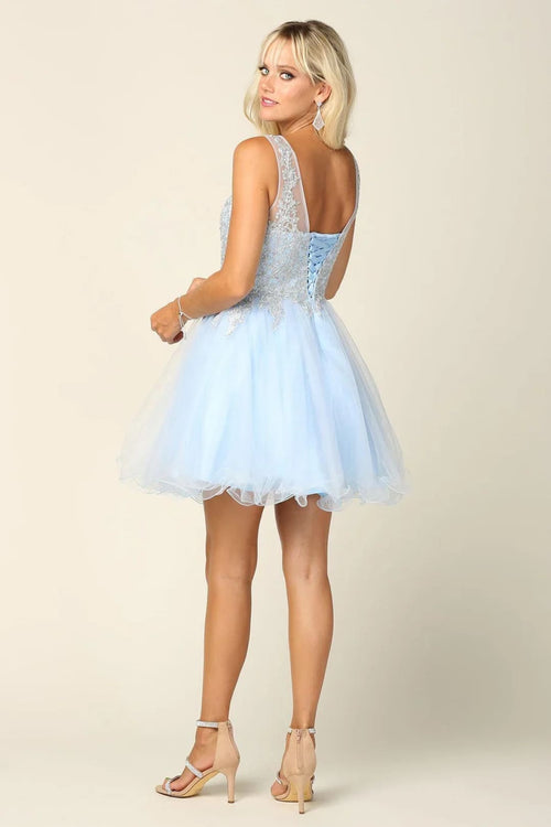 Eva USA 5238 Prom Short Sleeveless Homecoming Cocktail Dress - Prom Short Dress