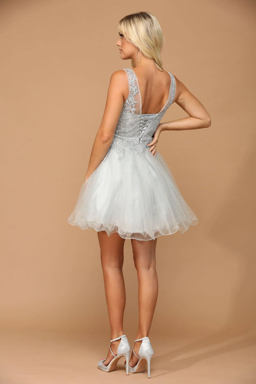 Eva USA 5238 Prom Short Sleeveless Homecoming Cocktail Dress - Prom Short Dress