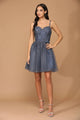 Eva USA 5246 Prom Short Homecoming Cocktail Dress - Navy / XS - Prom Dresses