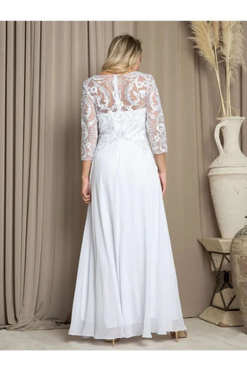Eva USA 5248 Long A Line Simple Wedding Dress - Wedding Dresses