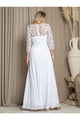 Eva USA 5248 Long A Line Simple Wedding Dress - Wedding Dresses
