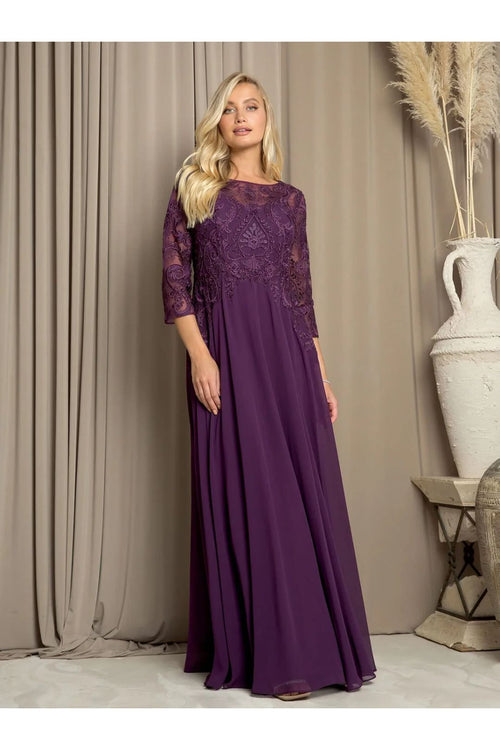 Eva USA 5248 Long Formal Mother of the Bride Dress - Mother of the Bride Dresses