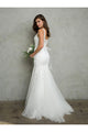 Eva USA 5249 Long Bridal Gown Glitter Wedding Dress - Off White / XS - Wedding Dresses