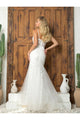 Eva USA 5251 Simple Long Mermaid Lace Wedding Dress - Wedding Dresses