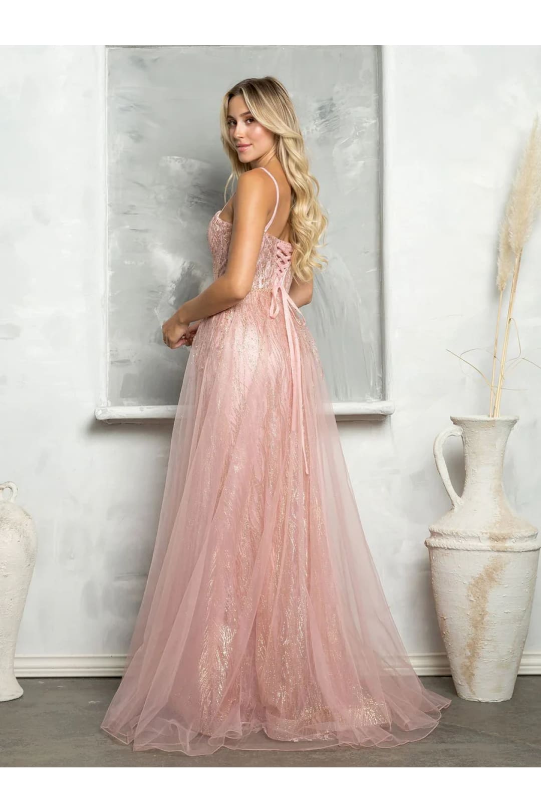 Eva USA 5252 Long Glitter Formal Prom Dress - Prom Dresses