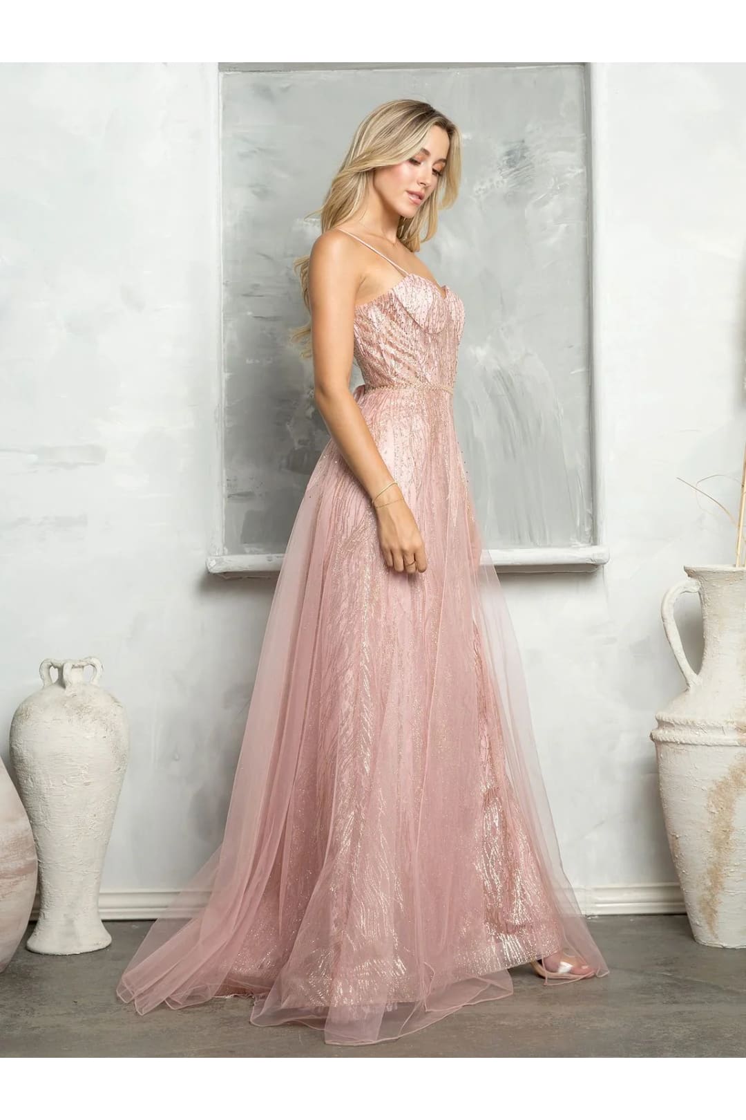 Eva USA 5252 Long Glitter Formal Prom Dress - Prom Dresses