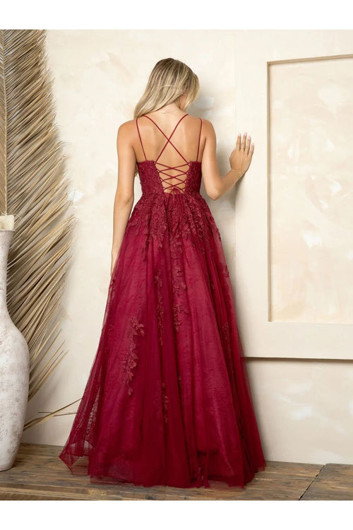 Eva USA 5254 Long A Line Ball Gown Evening Prom Dress - Prom Dresses