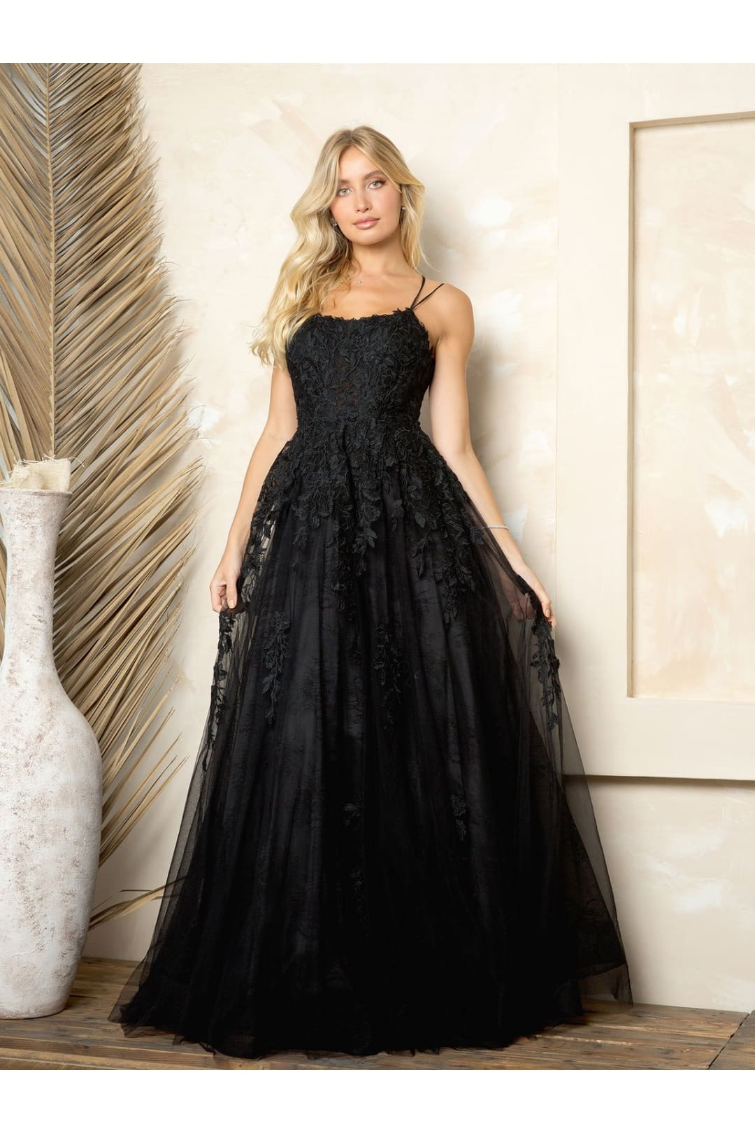 Prom Dresses Long A Line Ball Gown Prom Dress Black