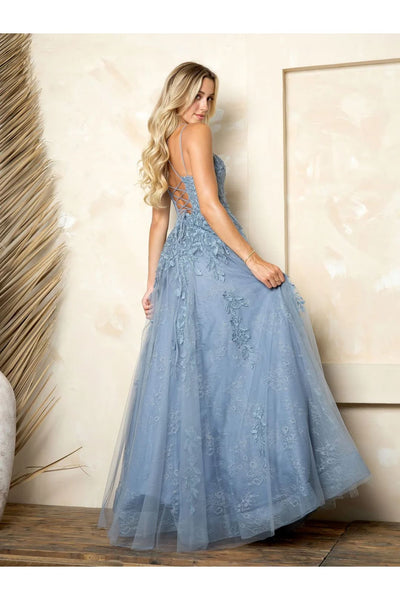 Eva USA 5254 Long A Line Ball Gown Evening Prom Dress - Prom Dresses