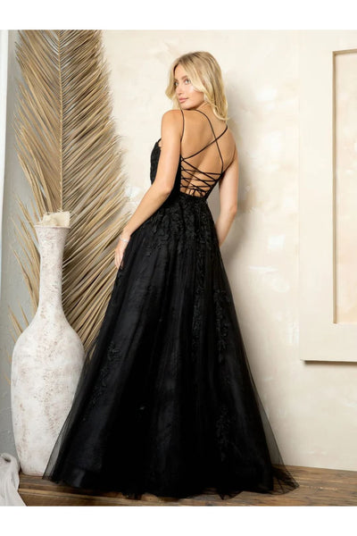 Eva USA 5254 Long A Line Ball Gown Evening Prom Dress - Prom Dresses