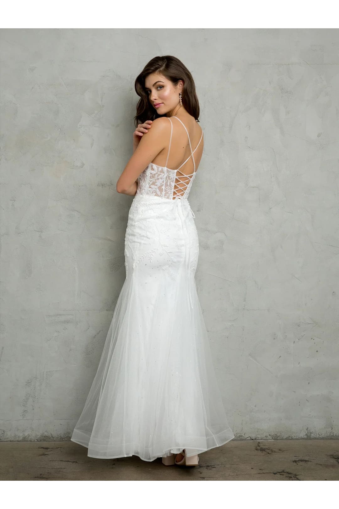 Eva USA 5257 Long Fitted Beaded Sequin Formal Prom Dress - Prom Dresses