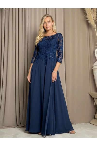 Eva USA 5258 Long A Line Mother of the Bride Formal Dress - Mother of the Bride Dresses