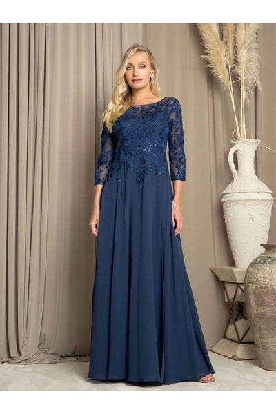 Eva USA 5258 Long A Line Mother of the Bride Formal Dress - Mother of the Bride Dresses