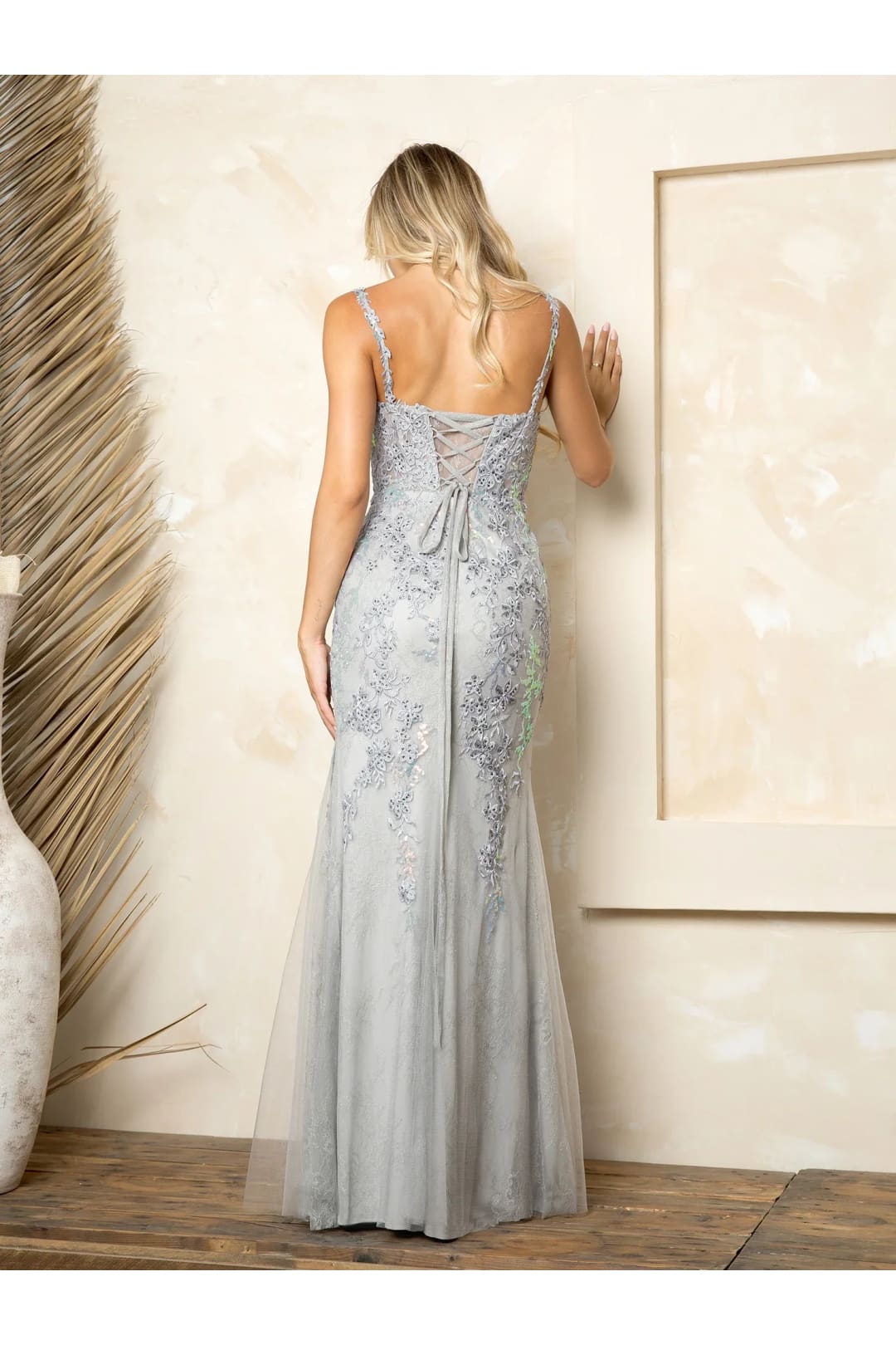 Eva USA 5259 Long Slit Lace Formal Prom Dress - Prom Dresses