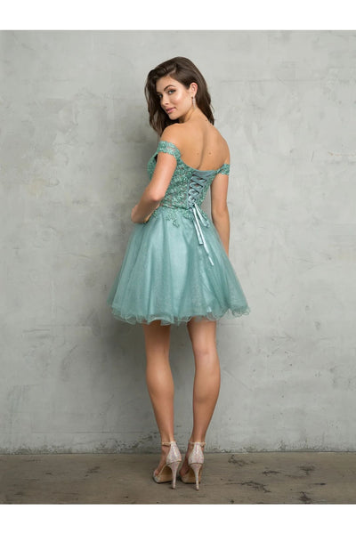 Eva USA 5265 Homecoming Short Glitter Cocktail Dress - Cocktail Dresses
