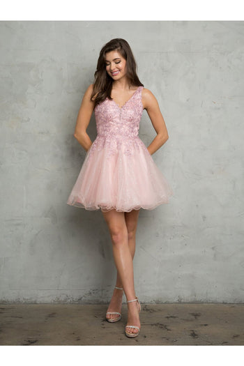 Cocktail Dresses Short A Line Ball Gown Cocktail Dress Dusty Rose
