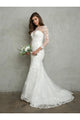 Eva USA 5268 Two Piece Long BridalGown Wedding Dress - Off White / S - Wedding Dresses