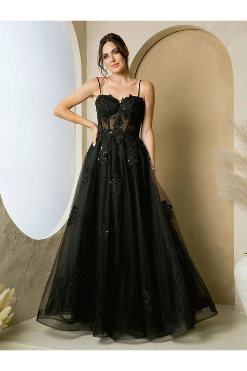 Eva USA 5270 Long A-Line Formal Prom Dress