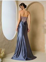 Eva USA 5280 Corset Long Fitted Formal Prom Dress