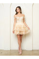 Eva USA 5288 A Line Homecoming Short Lace Cocktail Dress - Cocktail Dresses