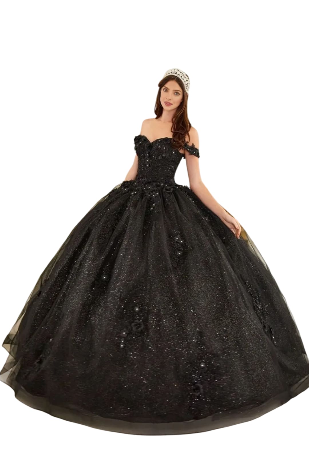 Evening Ball Gown 2025 Sweetheart Floral Lace Applique Dress - BLACK / XS - Dress