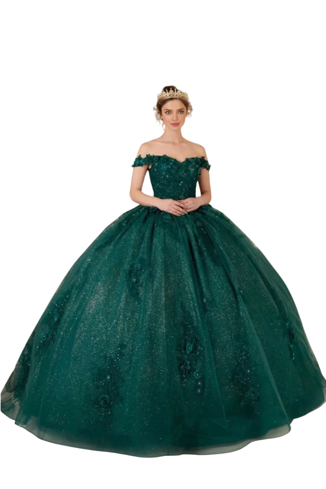 Evening Ball Gown 2025 Sweetheart Floral Lace Applique Dress - EMERALD / XS - Dress