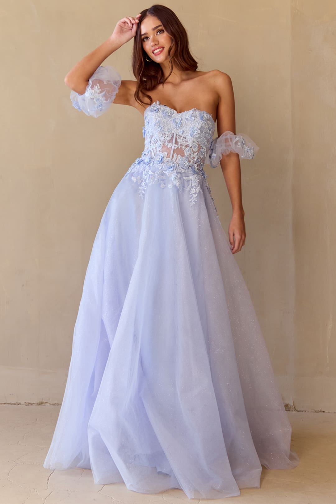 Evening Dress Beaded A-Line Long Pageant Gown By Amelia Couture 3041 - Dress