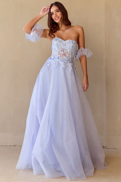 Evening Dress Beaded A-Line Long Pageant Gown By Amelia Couture 3041 - Dress