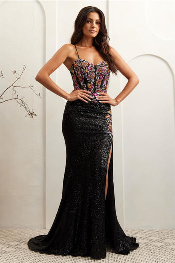 Evening Dress Mermaid Side Slit Gala Gown By Amelia Couture 7061 - Dress