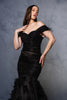 Evening Dress Off The Shoulder Feather Gown By Royal Queen RQ8190B - Dress