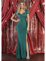 Hunter Green Bridesmaid Dresses in Satin and Plus Size Gowns by MQ1928