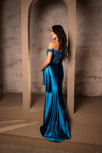 Evening Dress Sleeveless Ruched Long Prom Gown By Royal Queen RQ8173 - Dress