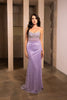 Evening Dress Strapless Sequin Mesh Gala Gown By Royal Queen RQ8155 - LILAC / 8 - Dress