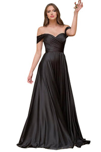 Evening Gown 2025 Sweetheart Satin Elegant Party Dress - Black / 2 - Prom