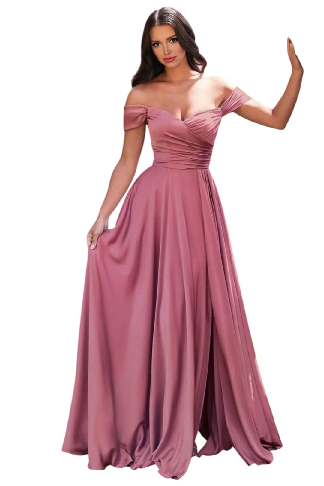 Evening Gown 2025 Sweetheart Satin Elegant Party Dress - Mauve Rose / 2 - Prom